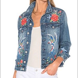 Blank NYC Embroidered denim jacket